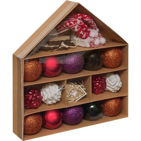 Kit 28 Pièces Déco de Noël "Gnome" 25cm Multicolore (1/5)