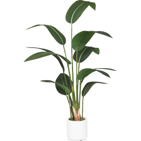 Kunstpflanze / Kunstbaum STRELITZIA Paradiesvogelblume 150 cm Kunststoff grün hjh OFFICE