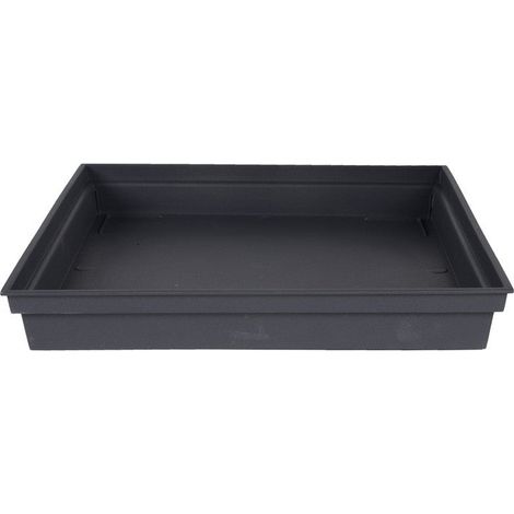Plastikquadratische Schale Toscane Topf Quadratisch 22 l 26,7 x 26,7 Anthrazit - Eda