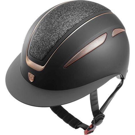 Cap Tattini Ariete dettagli oro rosa, visiera larga e rotella di regolazione : 56-58 cm, nero