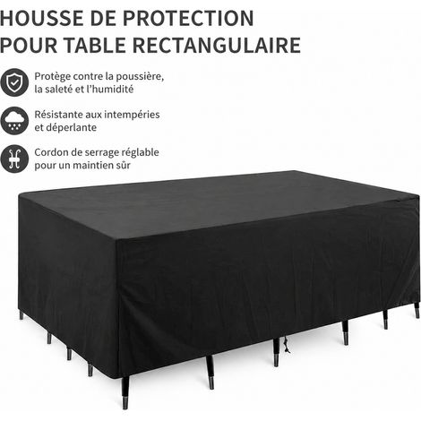 Housse de protection pour mobilier de jardin Oxford 210D PU noir 165x107x71cm 165x107x71cm 20 × 25 × 5 cm 500 g – Livraison gratuite