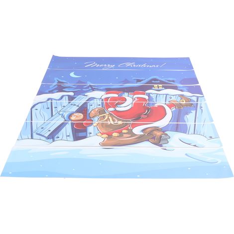 Stück 3D-Weihnachtsmann-Treppenaufkleber, innovative, wasserfeste, wiederverwendbare, selbstklebende PVC-Treppenaufkleber für die Heimdekoration (1/5)