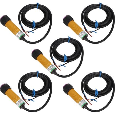 Lot de 5 capteurs photoélectriques infrarouges pour robot intelligent, détection d'obstacles, 10-36 V CC (1/5)