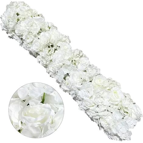 Künstliche Blumenreihe, realistisches Design, vielseitige Dekoration, WEISS (1/2)