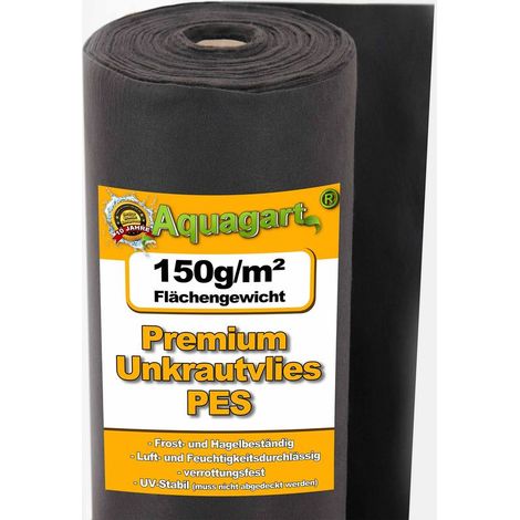 600 m² film de paillage, paillage anti-mauvaises herbes, non-tissé 150 g, 1,5 m de large, PES (1/5)