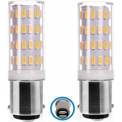 Ampoule Ba15d LED 5W 12V-24V, Baïonnette Double Contact Ampoule, 50W Équivalent Blanc Chaud 3000K, pour Eclairage des équipements basse tension, Lot de 2 (1/5)