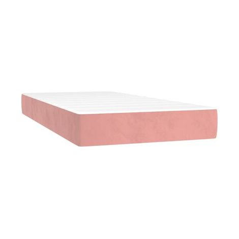 Sommier Snowco (avec matelas), motif roses, 100 × 200 cm, en velours, velours doux et confortable, pour chambre, confort quotidien, assemblage rapide (1/5)