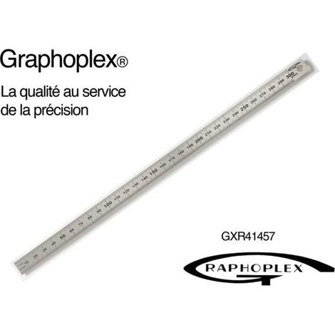 Graphoplex - Réglet acier flexible double face ép 0,5mm l 13mm L 30cm
