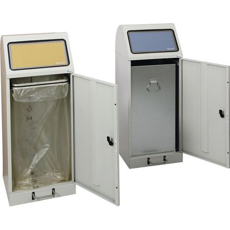 Contenitore Stumpf per raccolta differenziata Flex-M grigio chiaro con secchio interno 70l + pedale - 665-075-1-2-735 (1/5)