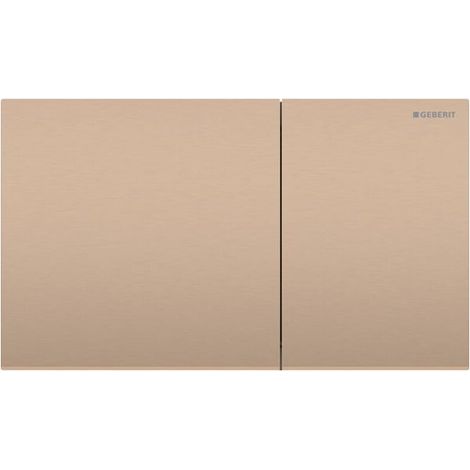 Geberit – Plaque de déclenchement WC inox or rouge brossé – Double chasse d'eau – Dimensions 250x146x23mm – Fixations réglables incluses - Sigma70 (1/5)