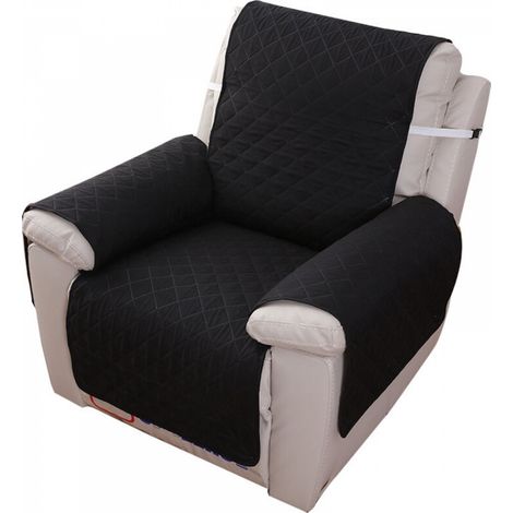 Housse Fauteuil pour Chambre 1 Place, Housse de Canapé Protecteur Relax Inclinable Imperméable (noir) (1/4)