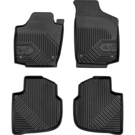 Tapis de Sol de Voiture pour Skoda Rapid 2012-2019 TPE Antidérapant Noir 4Pcs (1/5)