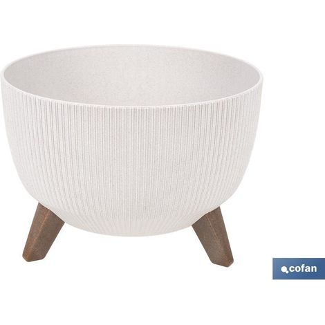 Topf mit Füßen und Abflussfilter (Ø24,3cm) Weiß Farbe COFAN 90015620-U