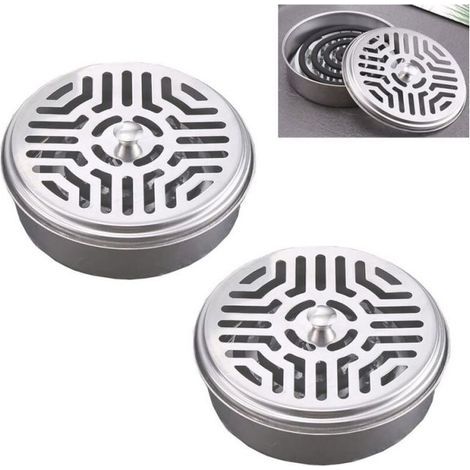 2 Pièces Supports en Spirale de Moustiques en Acier Inoxydable, pour Bobines de Moustiques, Support Spirale Anti Moustique Bobine, pour Maison, Jardin, Camping, Pêche, Voyage, Extérieur (1/5)