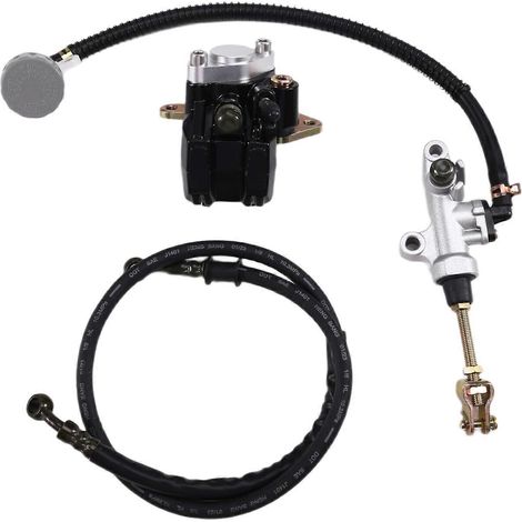 Hinterradbremssattel mit Ölbehälter und Hauptbremszylinderschlauch für Yamaha Banshee 350 YFZ350 87-06 1UY-2580W-01-00 (1/5)