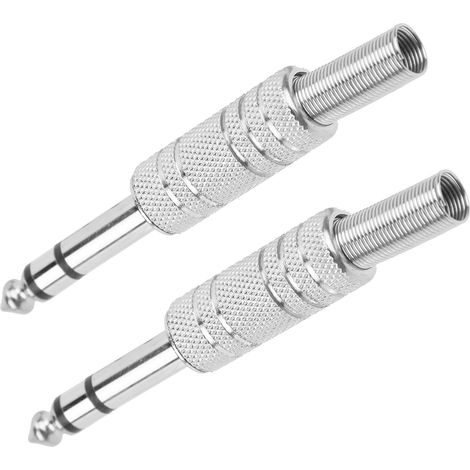 Adaptateur Jack 6.35mm Mâle pour Guitare et Casque Audio - 2 Pièces (1/5)