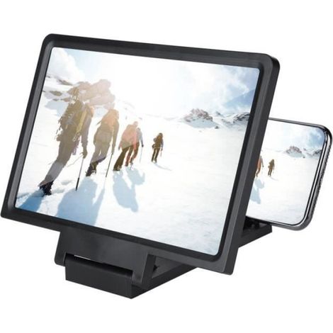 Support de loupe d'écran - Agrandir l'écran - Noir - 7 pouces - Léger - Compatible tous téléphones (1/4)