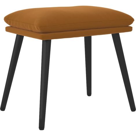 Poggiapiedi Marrone 45x29,5x35 cm in Velluto vidaXL (1/5)