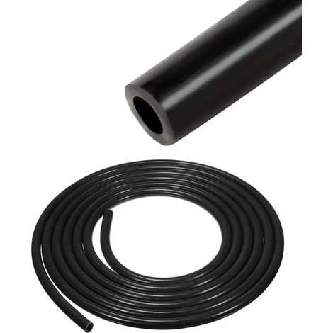 Durite silicone pour voiture, tuyau de carburant et tube à vide auto, kit tuyau d'essence haute température, dimensions 4mm intérieur / 8mm extérieur, couleur noir (1/5)