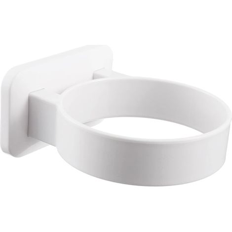 Support de sèchecheveux blanc sans perçage  Fixation autocollante, pratique pour salle de bain et chambre