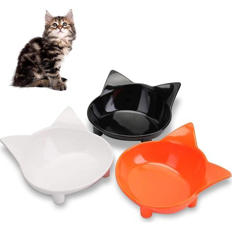 Ensemble de 3 gamelles antidérapantes en plastique pour chats, chiens et lapins (1/5)