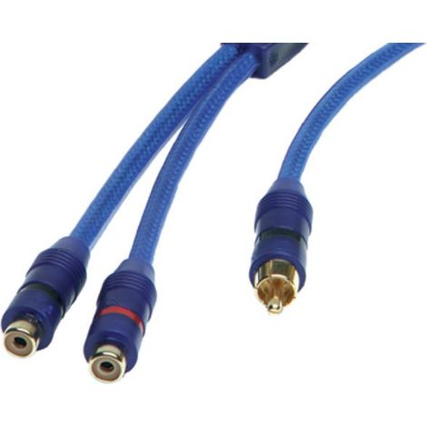 Adaptateur Y RCA - 1 RCA Male 2 RCA Femelles - 15cm