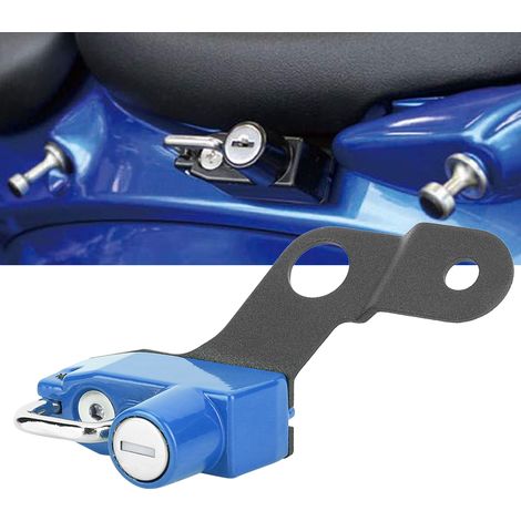 Motorrad-Modifikations-Helmschloss-Halterungshaken aus Aluminiumlegierung, passend für Suzuki GSX1300R / Hayabusa ab 2008 (Blau) (1/5)