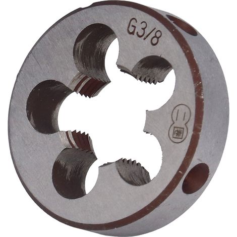 Filière de réparation filetée G3/8 en acier allié pour tuyaux cylindriques avec 5 trous à copeaux