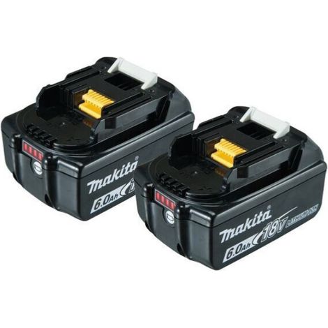 Makita Akku-Set: 2x BL1860B, 18V, 6,0Ah (197428-4)