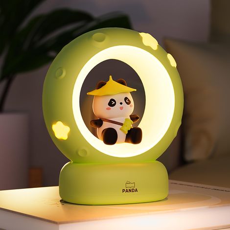 Veilleuse Panda Lampe Veilleuse Enfant Rechargeable Lampe Chevet Bebe Lumière Maternité Chambre avec Minuteur Veilleuse Bébé Nomade Cadeau Naissance Nouveau né