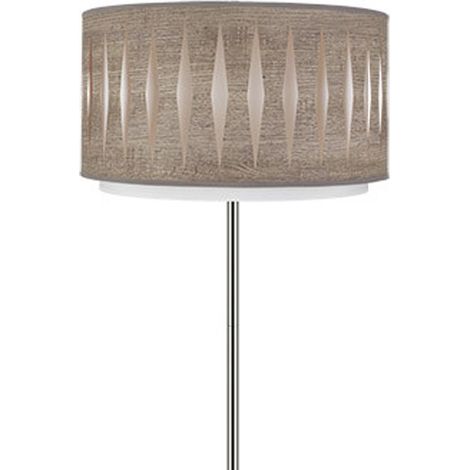 Pie Salon Alexandra 1xe27 Niquel/madera Gris 162x40x40 Cm (1/2)