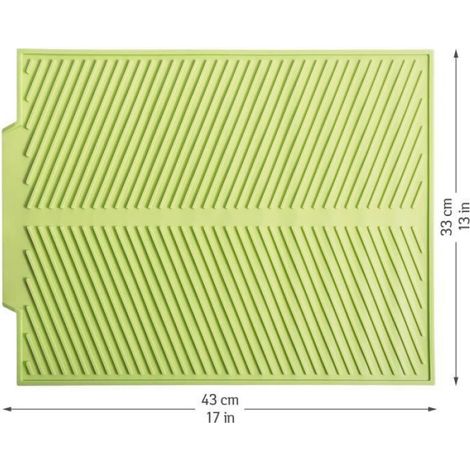 Tapis de Séchage - Dessous de Plat en Silicone Résistant à la Chaleur - Non Glissant - 43 x 33 cm - 1 Pièce (1/4)