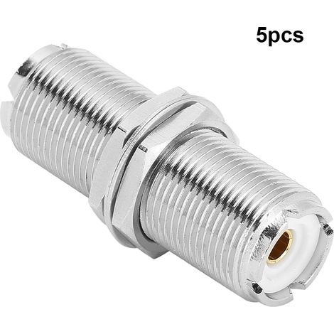 Lot de 5 connecteurs adaptateurs RF SO239 UHF femelle-femelle pour 2 prises PL259 (1/5)