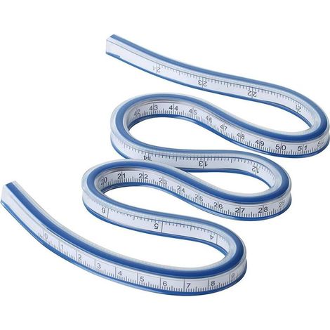 1 Pièces 60cm Règle Courbe Flexible, Règle Courbe en Plastique, Règle à Mesurer pour Studio, Dessin, Vêtement, Menuiserie (1/5)