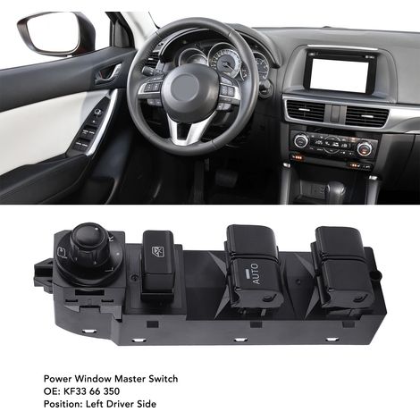 Comando alzacristalli elettrico lato guidatore sinistro KF33 66 350 - Interruttore principale alzacristalli per Mazda CX-5 2016-2017 - Compatibilità e alta qualità (1/5)