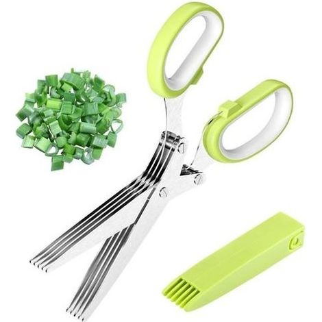 Scissors to Weeds, Rabot of Kitchen to 5 Blades in Stainless steel for Hacher Weeds Aromatiques, Scissors Kitchen (1/5)