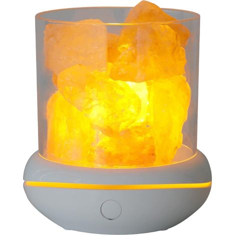 Diffuseur D'ArôMe Cristal Sel Pierre Veilleuse Brume Humidificateur USB Diffuseur D' Essentielle Humidificateur pour Voiture Maison (1/5)