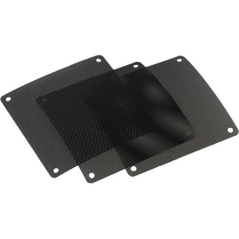 Lot de 10 filtres anti-poussière pour ventilateur d'ordinateur, 120 mm, en PVC, noir, anti-poussière, pour boîtier d'ordinateur (1/4)