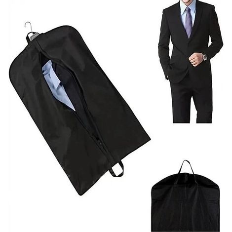 Housse de transport respirante pour homme, 99 cm, pliable avec poignées, pour vêtements et déplacements (1/5)