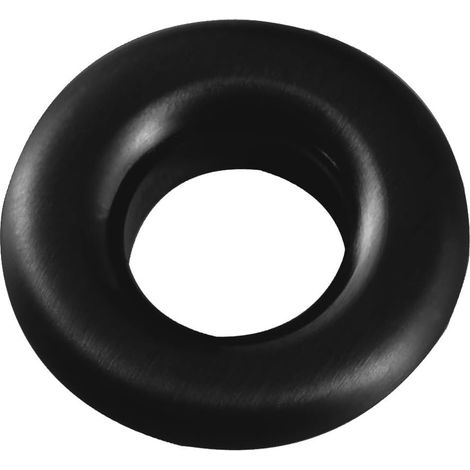 Couvercle de trop-plein rond noir mat pour lavabo de salle de bain et WC (1/5)
