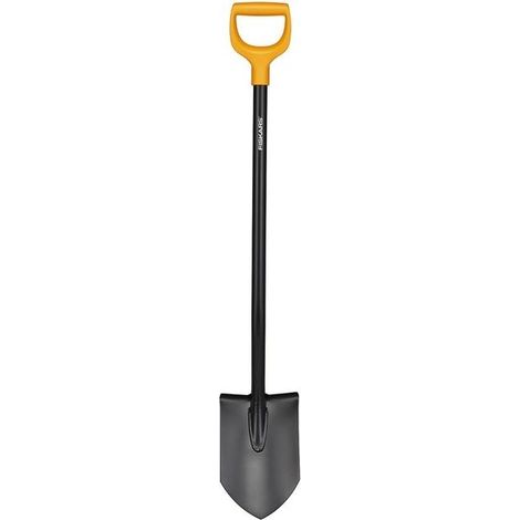 Fiskars 1003455 Solid Vanga a Punta per Terreni Duri e Sassosi Lama Acciaio al Boro Manico a D 117 cm 1.75 Kg colore Nero (1/10)