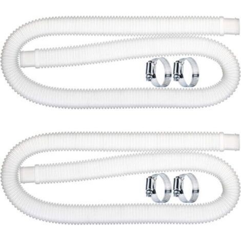 2 pcs Tuyau De Rechange De Piscine 32mm, Pctuyau De Piscine, Tuyau de Remplacement de Pompe de Filtration de Piscine (1,5 M) pour Intex 300 330 530 1000 GPH