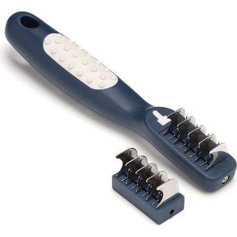 1 - Peigne Râteau - Brosse Démêlante Inox - Retirer Poils Morts Et Nœuds - Toilettage Chiens Croisés Poodles - Acier Inoxydable (1/5)