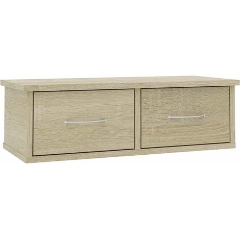 vidaXL Scaffale Cassetti Parete Rovere Sonoma 60x26x18,5cm