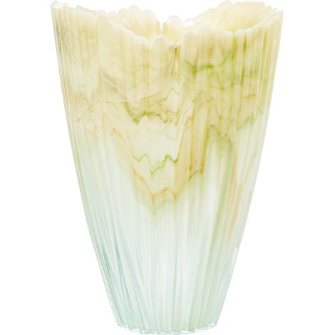 Vase En Verre 30 Cm Crème °21X30 Cm Base:°9 Cm (1/5)
