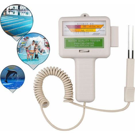 Analyse de l'eau de piscine- Testeur électronique Chlore et pH pour piscine - Compteur qualité de l'eau- (1/4)