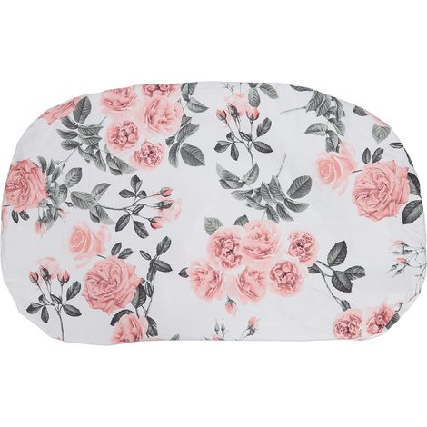 Housse de transat bébé lavable amovible respirante pour nouveau-nés, motif fleur rose (1/5)