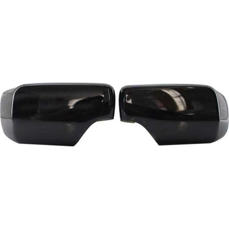 Juego de cubiertas para espejos retrovisores laterales para BMW Serie 3 y 5 E46 E39 1998-2005 Negro brillante - Crezuo