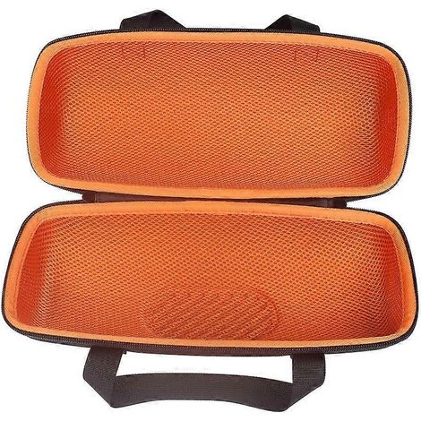 Aufbewahrungsbox für den tragbaren drahtlosen Lautsprecher JBL Xtreme 3, Schutzhülle, schwarz und orange. (1/5)