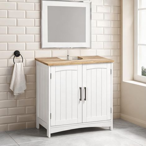 Meuble de salle de bain color Legno Bianco en MDF 60 x 33 x 60 cm (1/5)